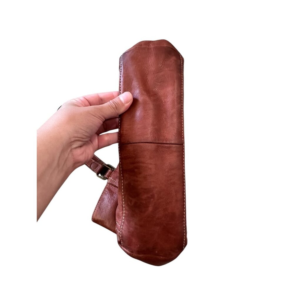 Margot New York Soft Buttery Leather Shoulder Bag Brown Vintage Classic Western - Picture 8 of 14